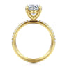 Twain - 14K Yellow Gold Round Diamond Engagement Ring - 0.2 ct