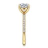 Twain - 14K Yellow Gold Round Diamond Engagement Ring - 0.2 ct