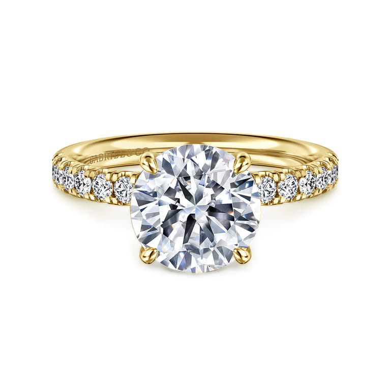 Winslow - 14K Yellow Gold Round Diamond Engagement Ring - 0.36 ct - Shot 1