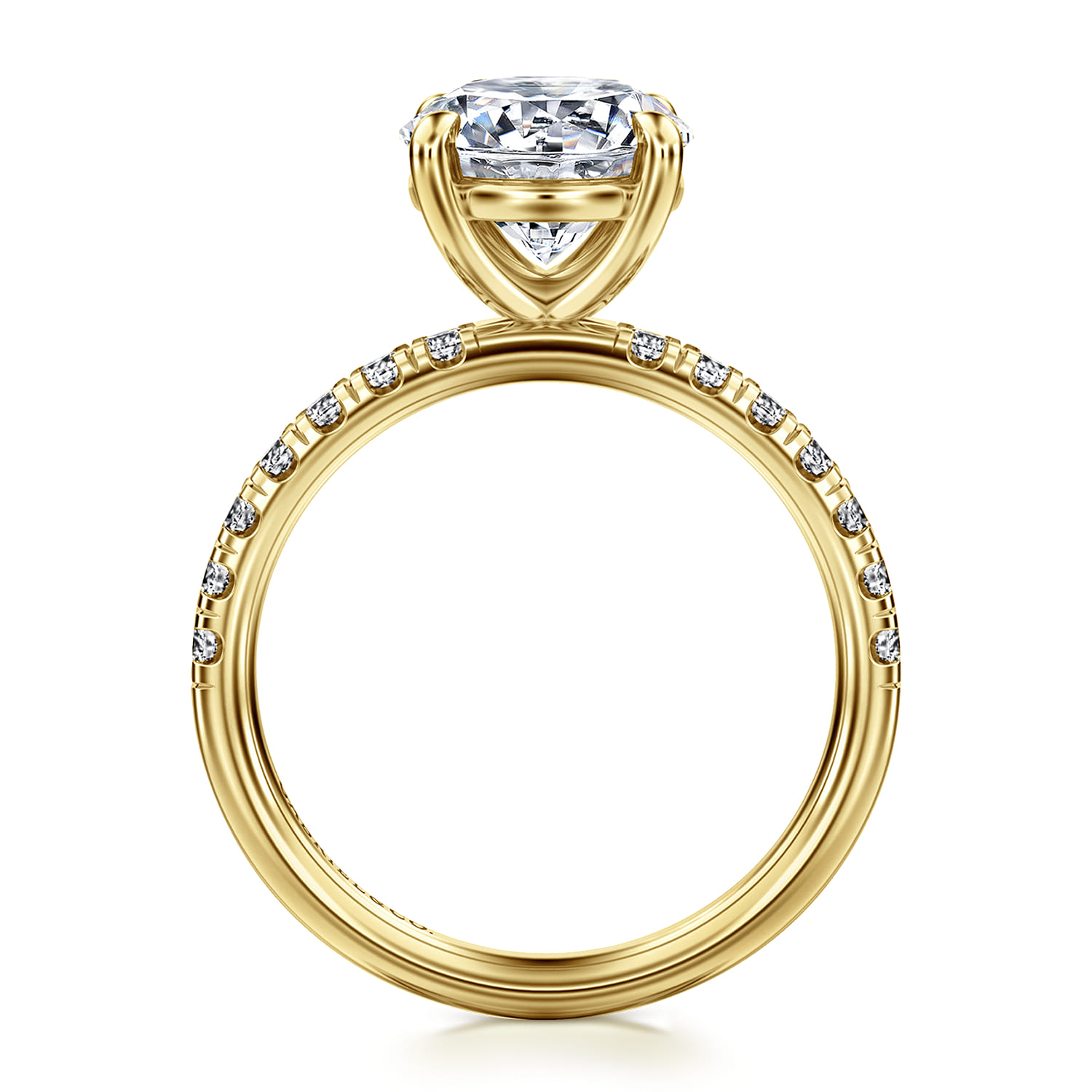 Winslow - 14K Yellow Gold Round Diamond Engagement Ring - 0.36 ct - Shot 2