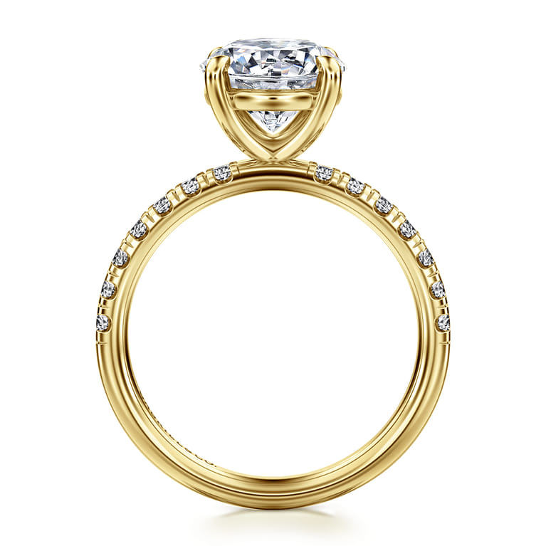 Winslow - 14K Yellow Gold Round Diamond Engagement Ring - 0.36 ct - Shot 2