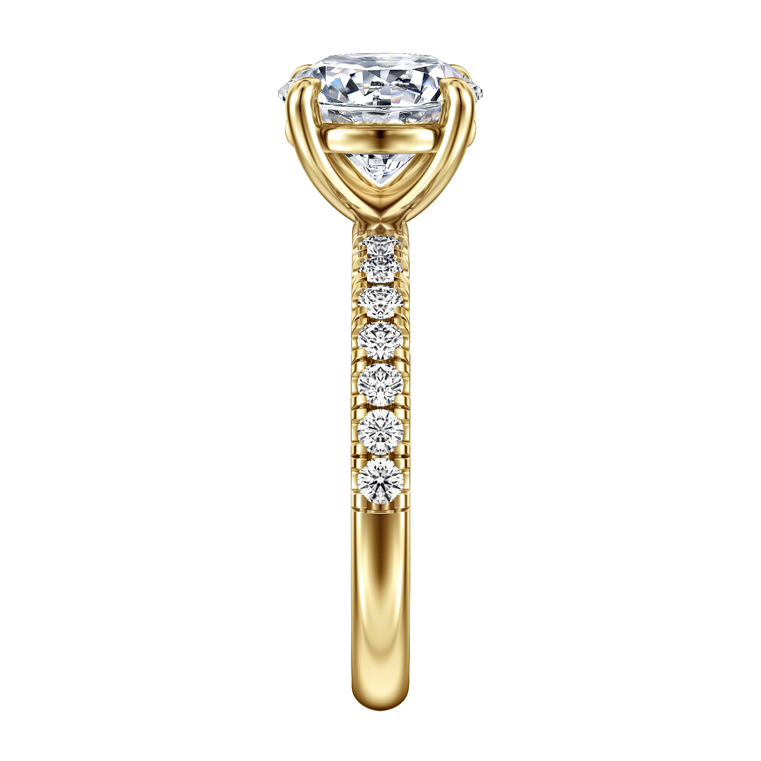 Winslow - 14K Yellow Gold Round Diamond Engagement Ring - 0.36 ct - Shot 4