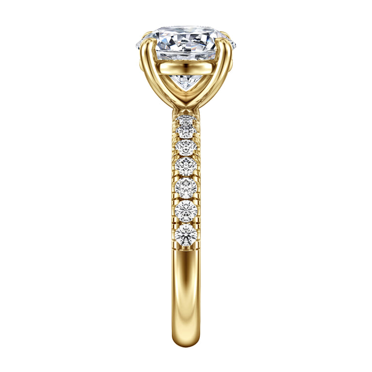 Winslow - 14K Yellow Gold Round Diamond Engagement Ring - 0.36 ct - Shot 4