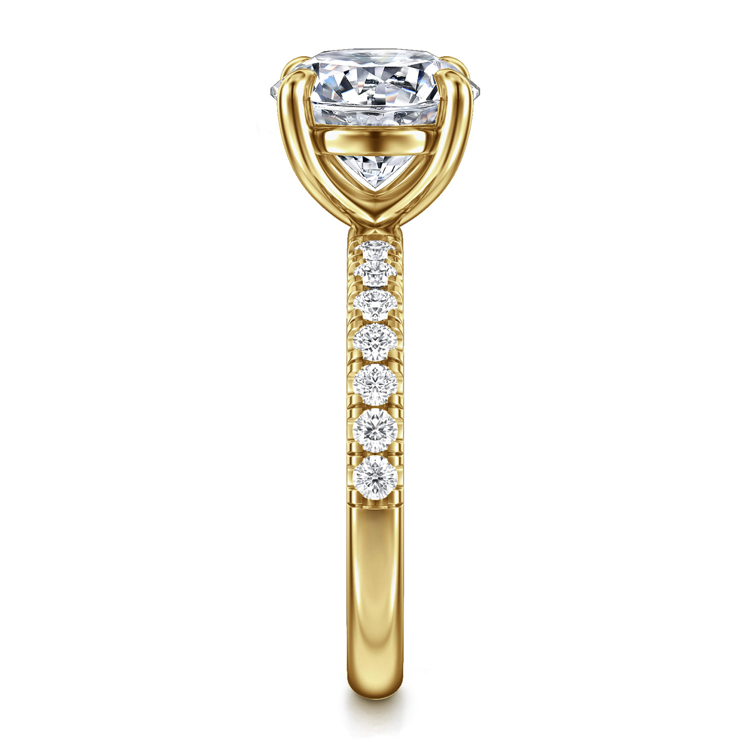 Winslow - 14K Yellow Gold Round Diamond Engagement Ring - 0.38 ct - Shot 4