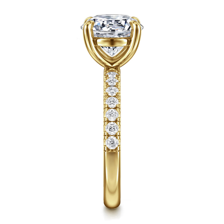 Winslow - 14K Yellow Gold Round Diamond Engagement Ring - 0.38 ct - Shot 4