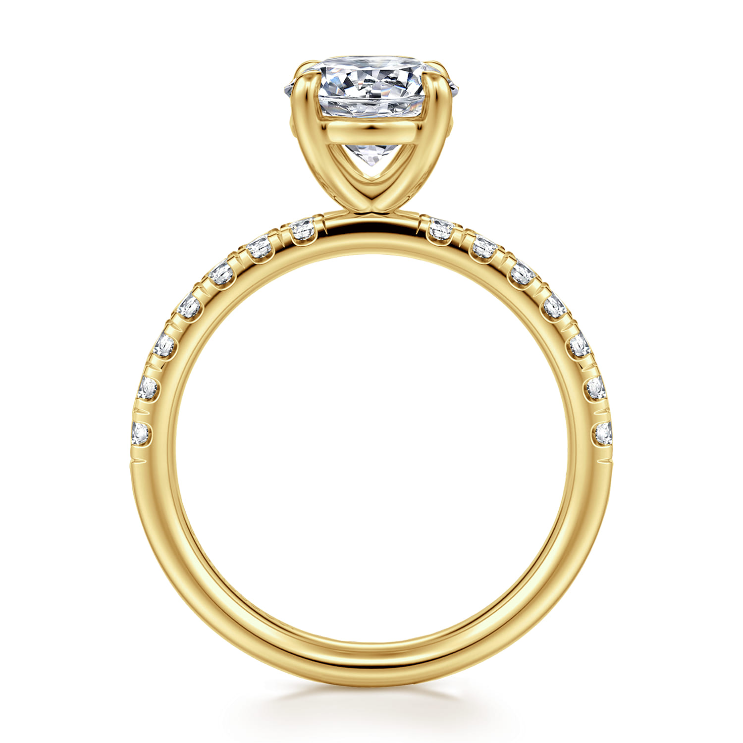 Winslow - 14K Yellow Gold Round Diamond Engagement Ring - 0.35 ct - Shot 2