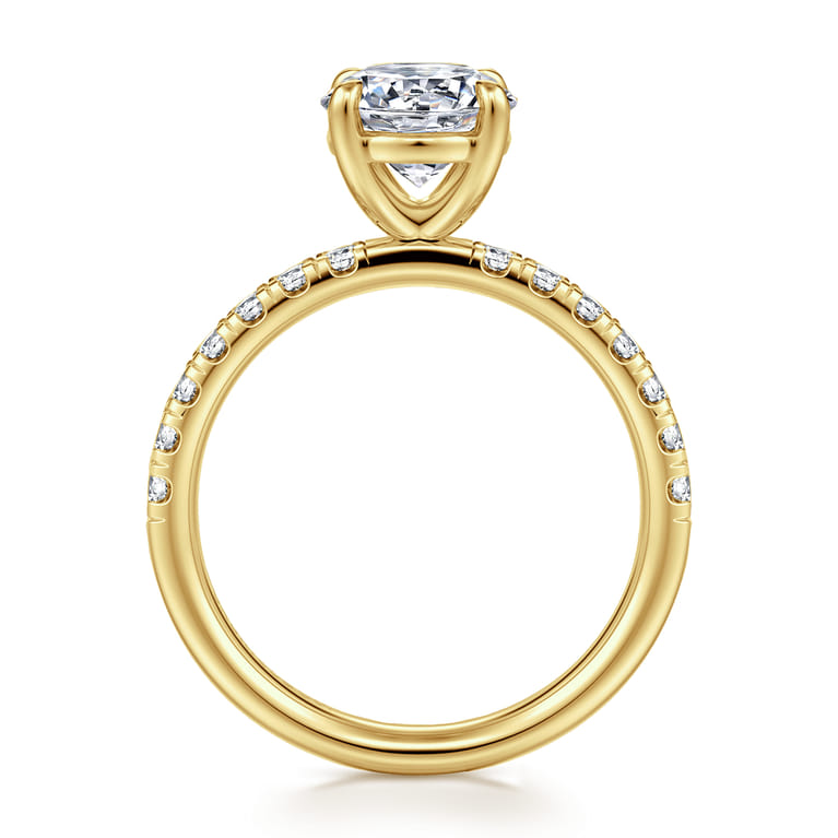 Winslow - 14K Yellow Gold Round Diamond Engagement Ring - 0.35 ct - Shot 2