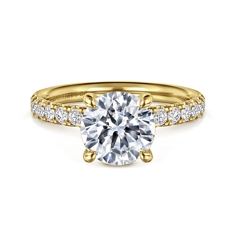 Winslow - 14K Yellow Gold Round Diamond Engagement Ring - 0.35 ct - Shot 1