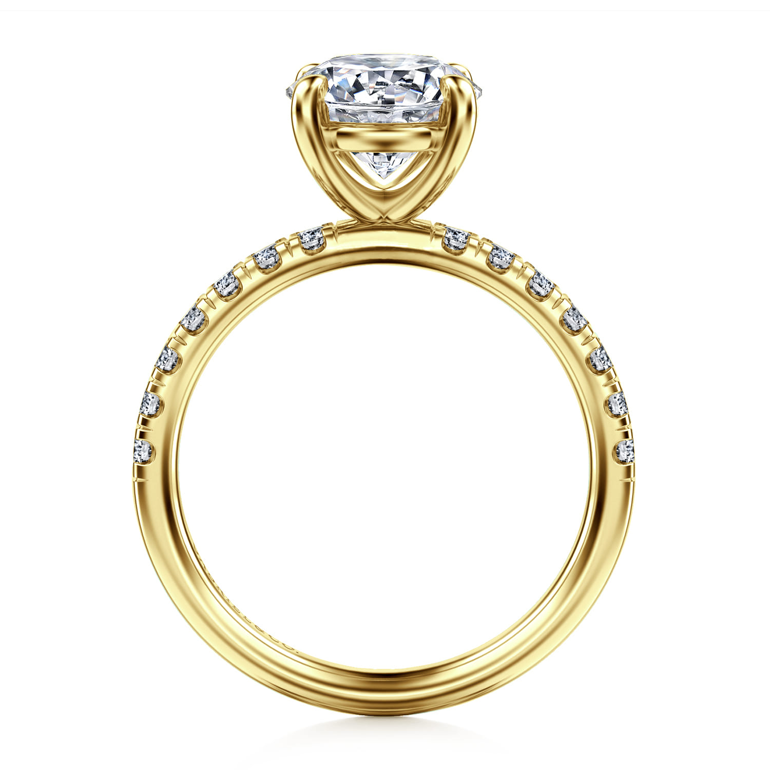 Winslow - 14K Yellow Gold Round Diamond Engagement Ring - 0.35 ct - Shot 2