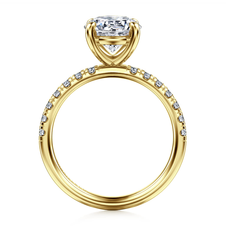 Winslow - 14K Yellow Gold Round Diamond Engagement Ring - 0.35 ct - Shot 2