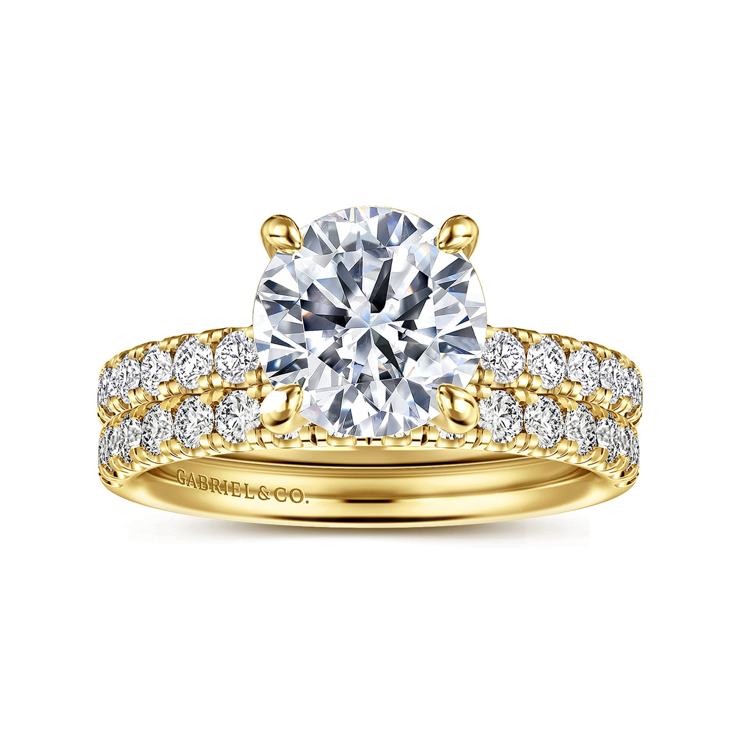 Winslow - 14K Yellow Gold Round Diamond Engagement Ring - 0.35 ct - Shot 4