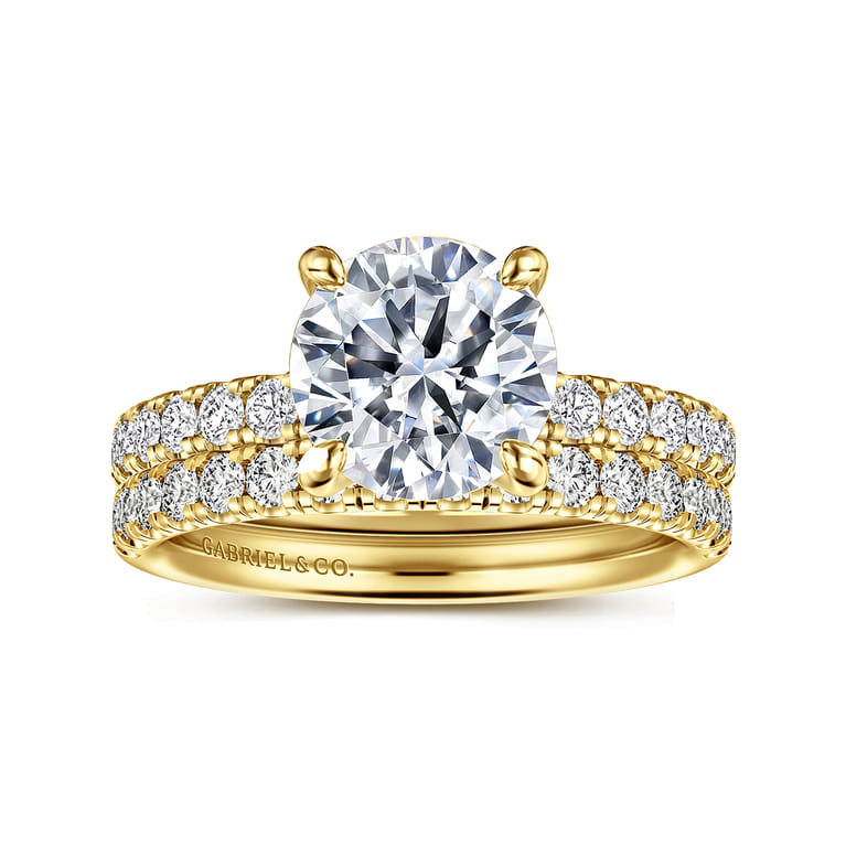 Winslow - 14K Yellow Gold Round Diamond Engagement Ring - 0.35 ct - Shot 4
