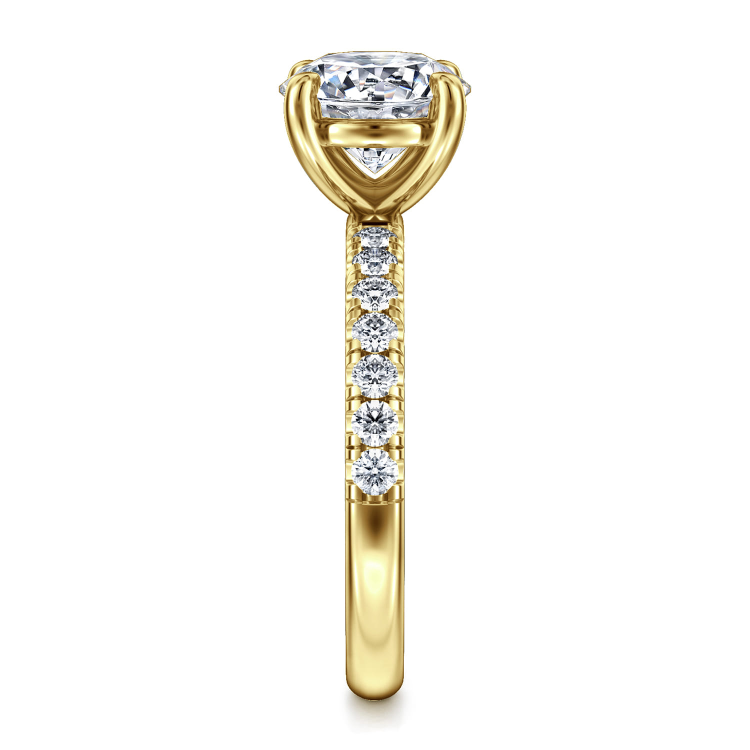 Winslow - 14K Yellow Gold Round Diamond Engagement Ring - 0.35 ct - Shot 5