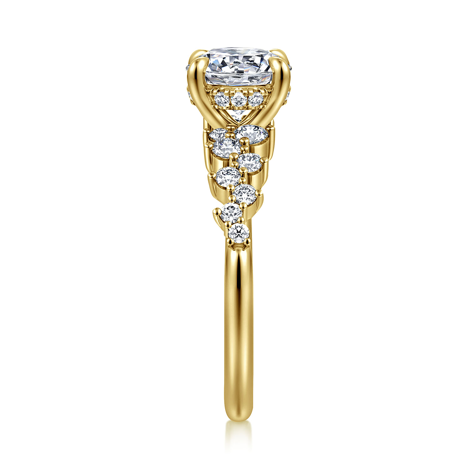 Cove - 14K Yellow Gold Round Diamond Engagement Ring - 0.45 ct - Shot 4