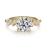 Cove - 14K Yellow Gold Round Diamond Engagement Ring - 0.5 ct