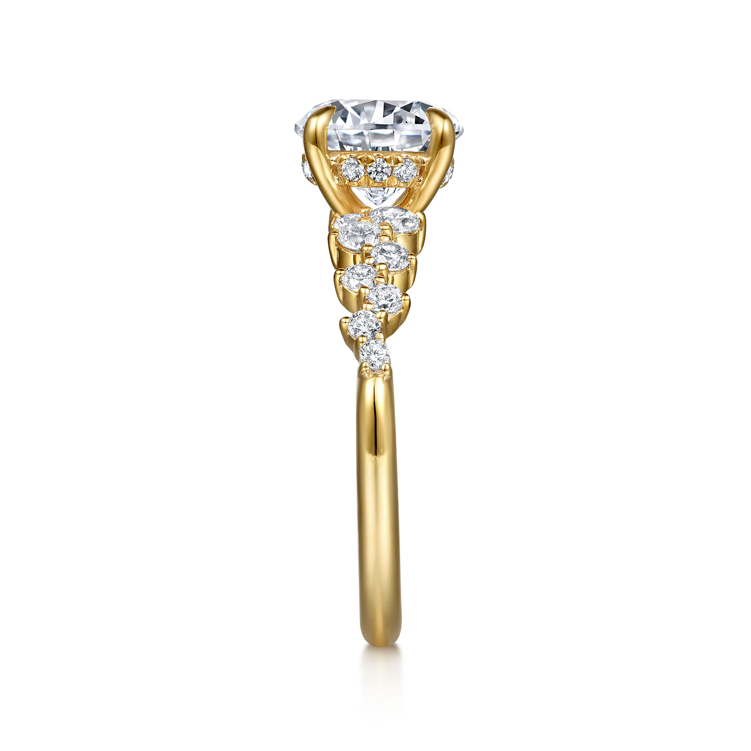 Cove - 14K Yellow Gold Round Diamond Engagement Ring - 0.5 ct - Shot 5