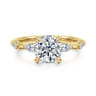 Carinna - 14K Yellow Gold Round Diamond Engagement Ring - 0.23 ct