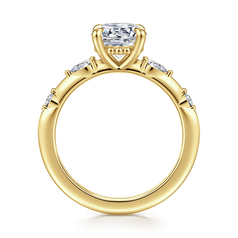Carinna - 14K Yellow Gold Round Diamond Engagement Ring - 0.23 ct - Shot 2