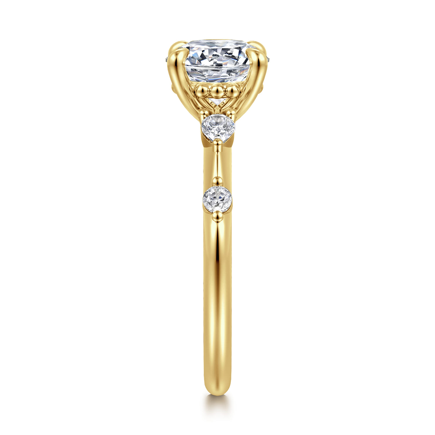 Carinna - 14K Yellow Gold Round Diamond Engagement Ring - 0.23 ct - Shot 4