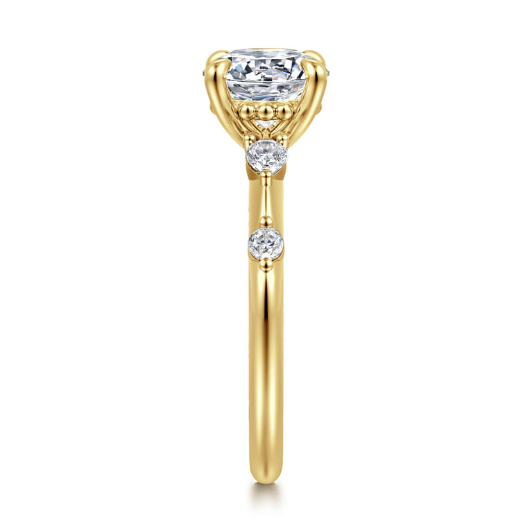 Carinna - 14K Yellow Gold Round Diamond Engagement Ring - 0.23 ct - Shot 4