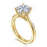 Carroline - 14K Yellow Gold Round Diamond Engagement Ring - 0.18 ct