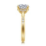 Carroline - 14K Yellow Gold Round Diamond Engagement Ring - 0.18 ct