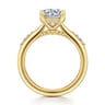 Carroline - 14K Yellow Gold Round Diamond Engagement Ring - 0.14 ct