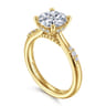 Carroline - 14K Yellow Gold Round Diamond Engagement Ring - 0.14 ct