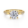 Carroline - 14K Yellow Gold Round Diamond Engagement Ring - 0.16 ct