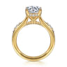 Carroline - 14K Yellow Gold Round Diamond Engagement Ring - 0.16 ct