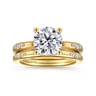 Carroline - 14K Yellow Gold Round Diamond Engagement Ring - 0.16 ct