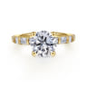 Joanie - 14K Yellow Gold Round Diamond Engagement Ring - 0.6 ct