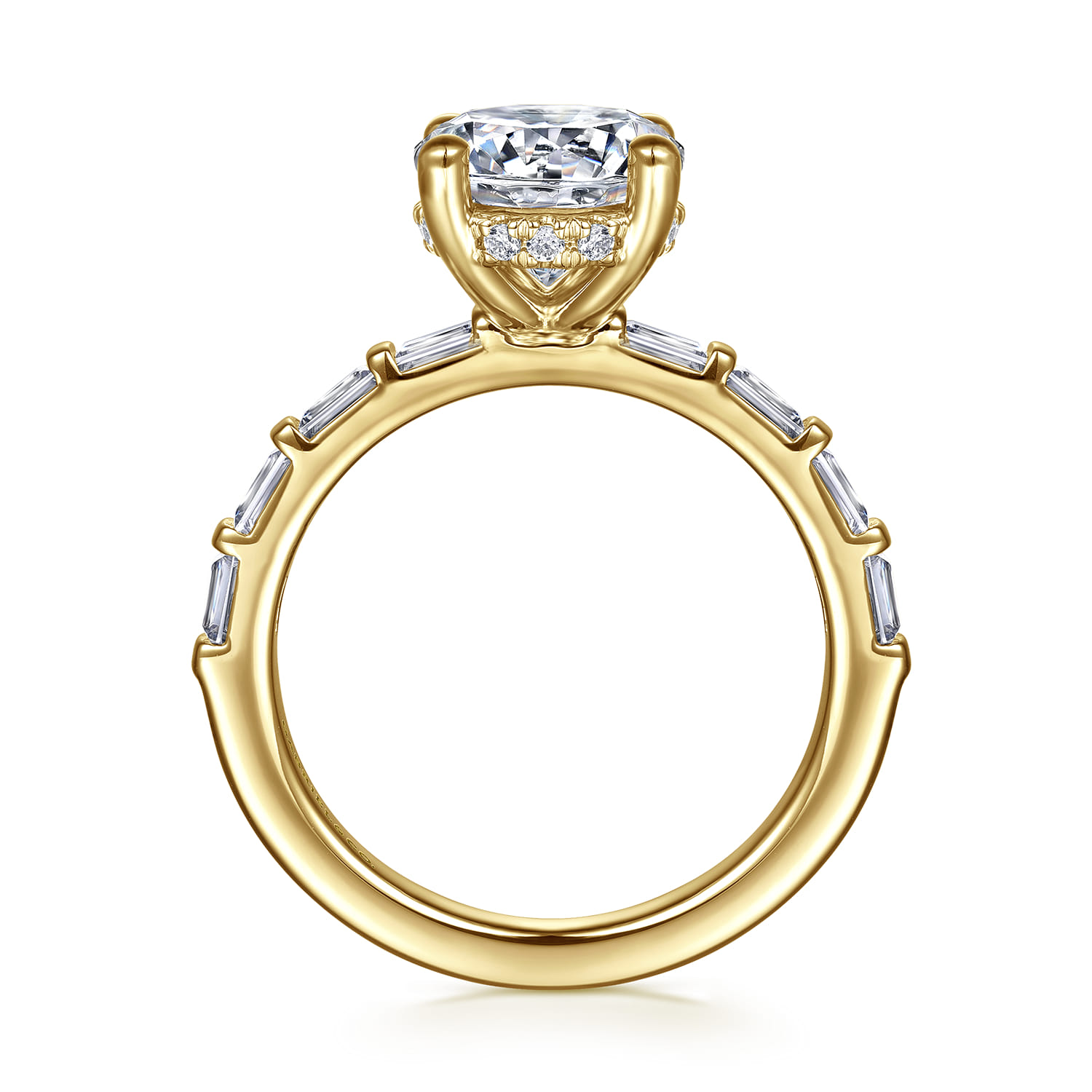 Joanie - 14K Yellow Gold Round Diamond Engagement Ring - 0.6 ct - Shot 2