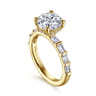 Joanie - 14K Yellow Gold Round Diamond Engagement Ring - 0.6 ct
