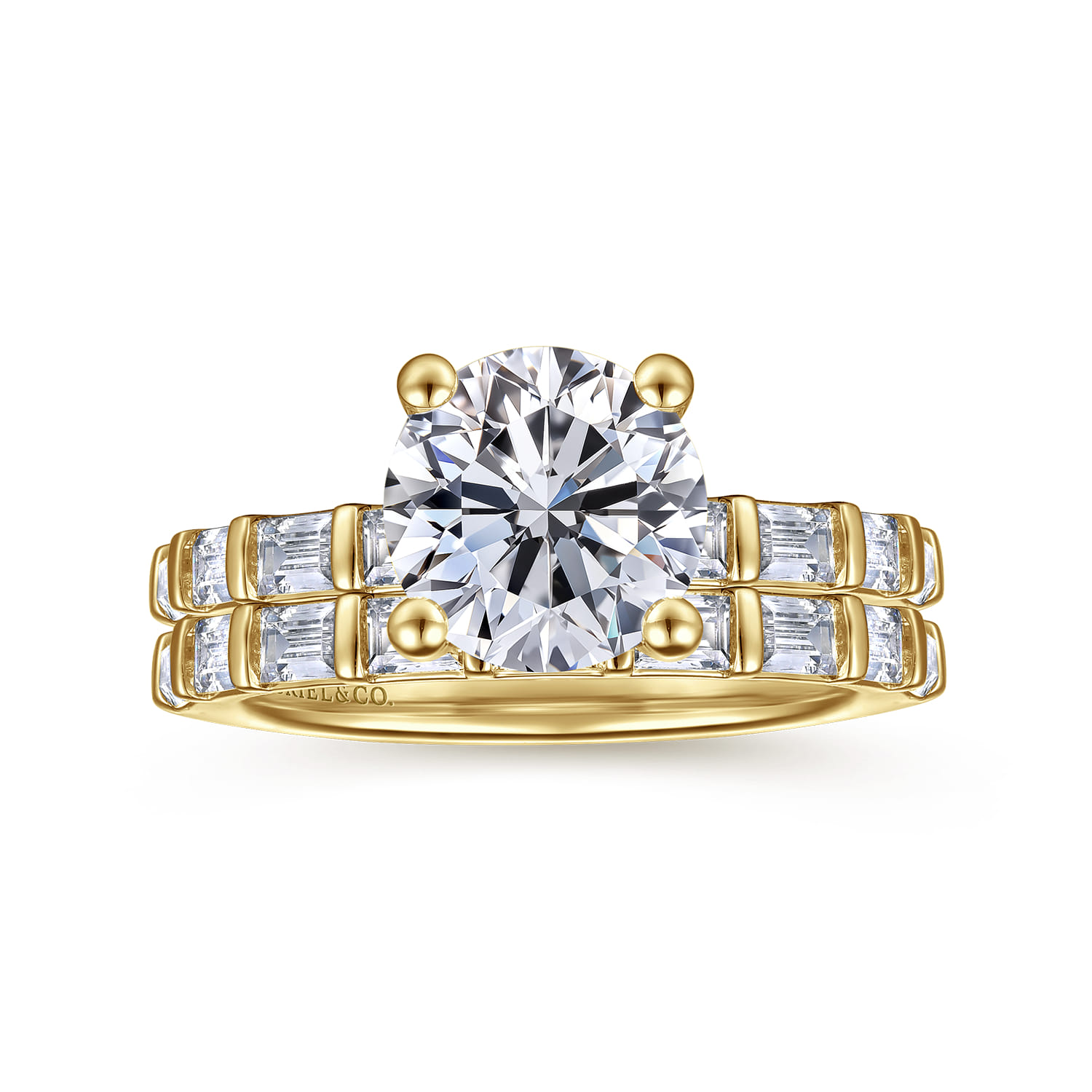 Joanie - 14K Yellow Gold Round Diamond Engagement Ring - 0.6 ct - Shot 4