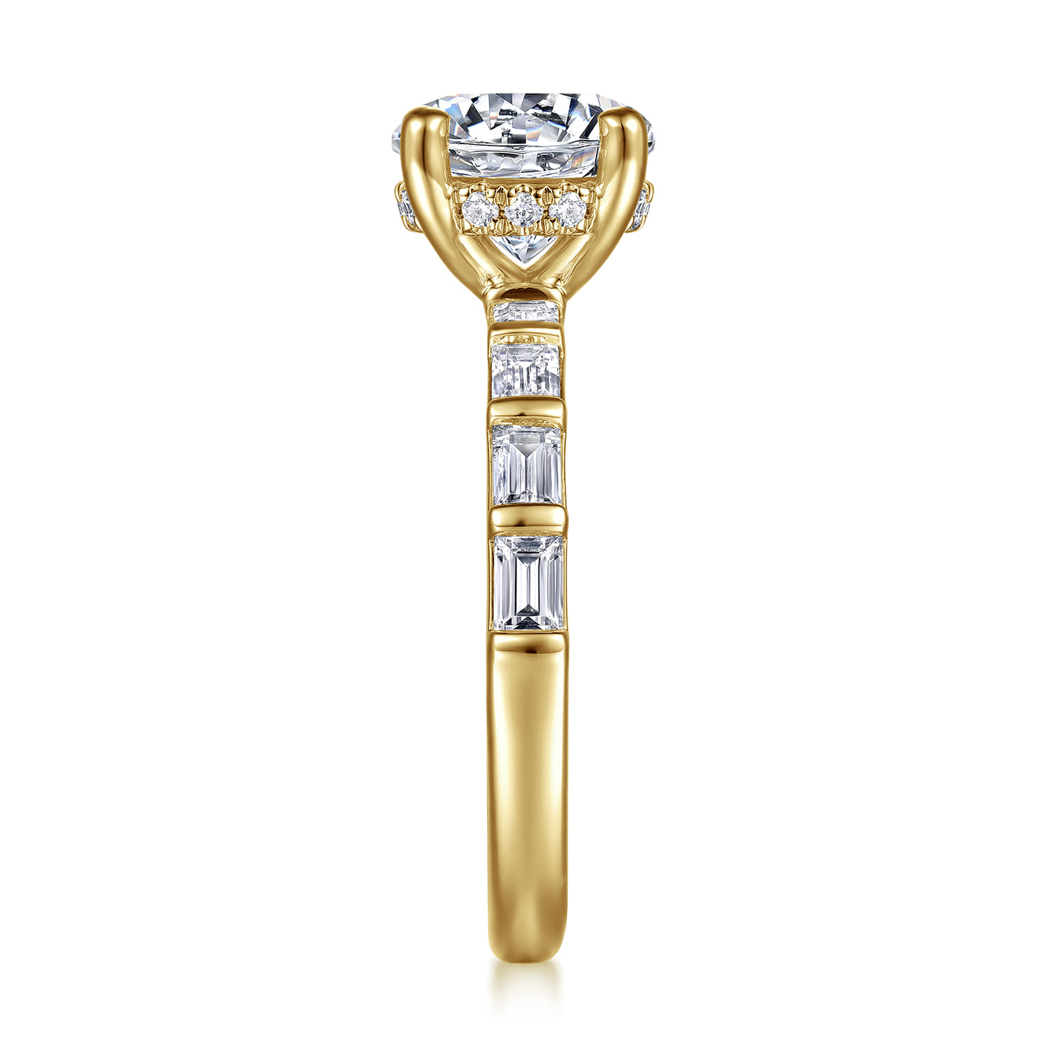 Joanie - 14K Yellow Gold Round Diamond Engagement Ring - 0.6 ct - Shot 5