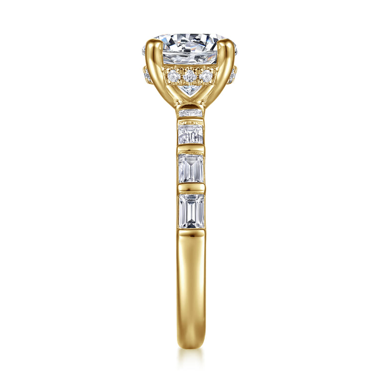 Joanie - 14K Yellow Gold Round Diamond Engagement Ring - 0.6 ct - Shot 5