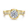 Delphe - 14K Yellow Gold Round Diamond Engagement Ring - 0.4 ct