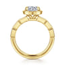 Delphe - 14K Yellow Gold Round Diamond Engagement Ring - 0.4 ct
