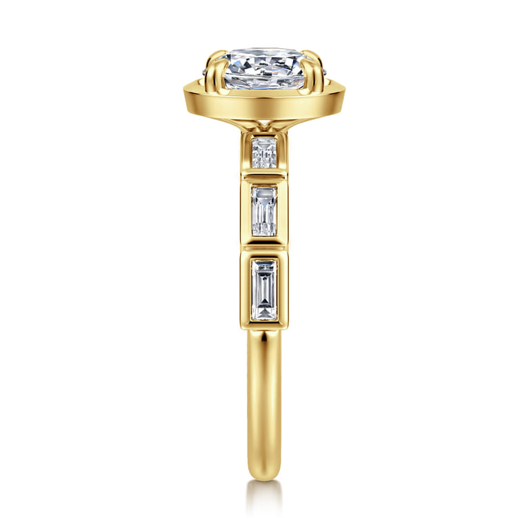 Delphe - 14K Yellow Gold Round Diamond Engagement Ring - 0.4 ct - Shot 4