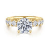 14K Yellow Gold Diamond Engagement Ring - 1 ct