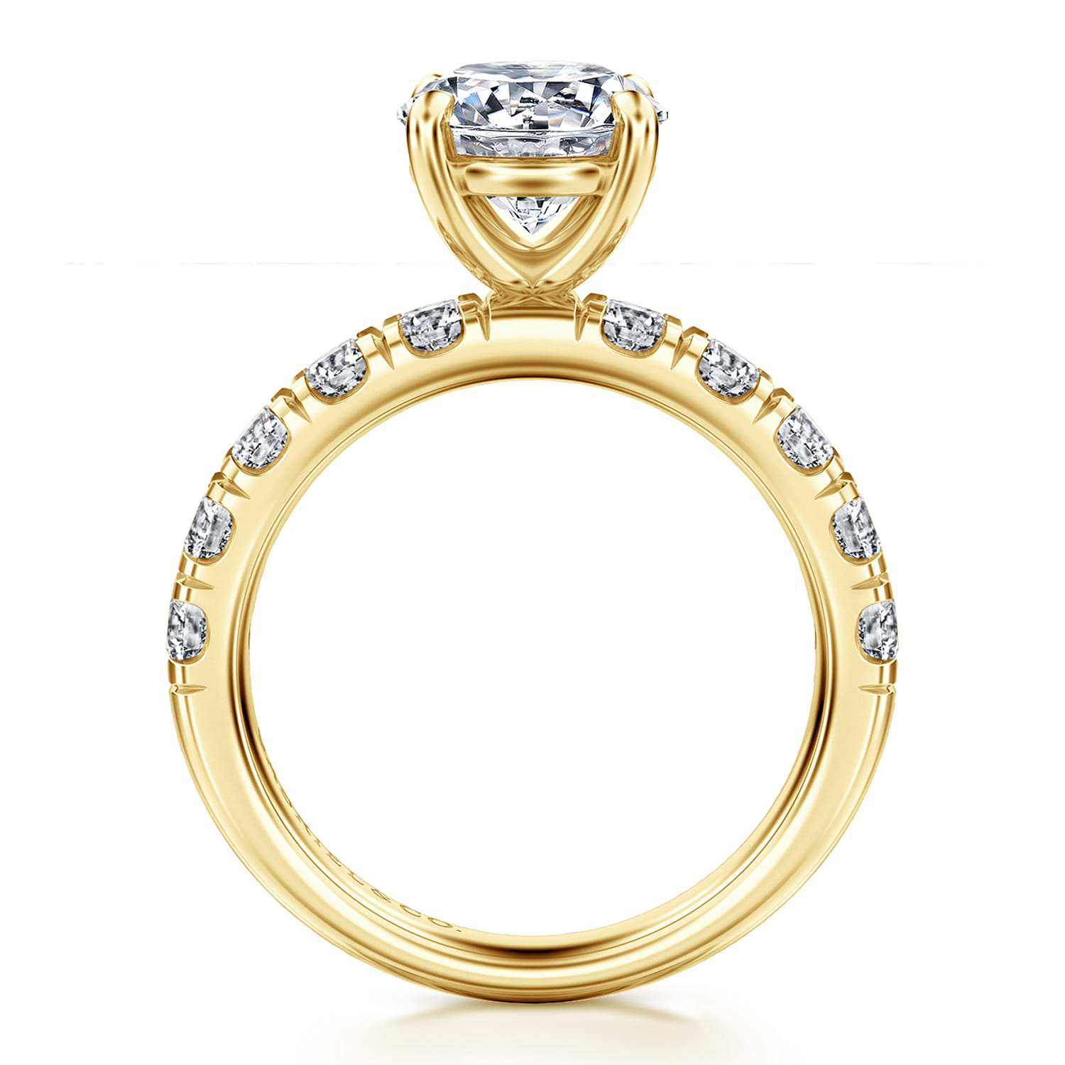 14K Yellow Gold Diamond Engagement Ring - 1 ct - Shot 2