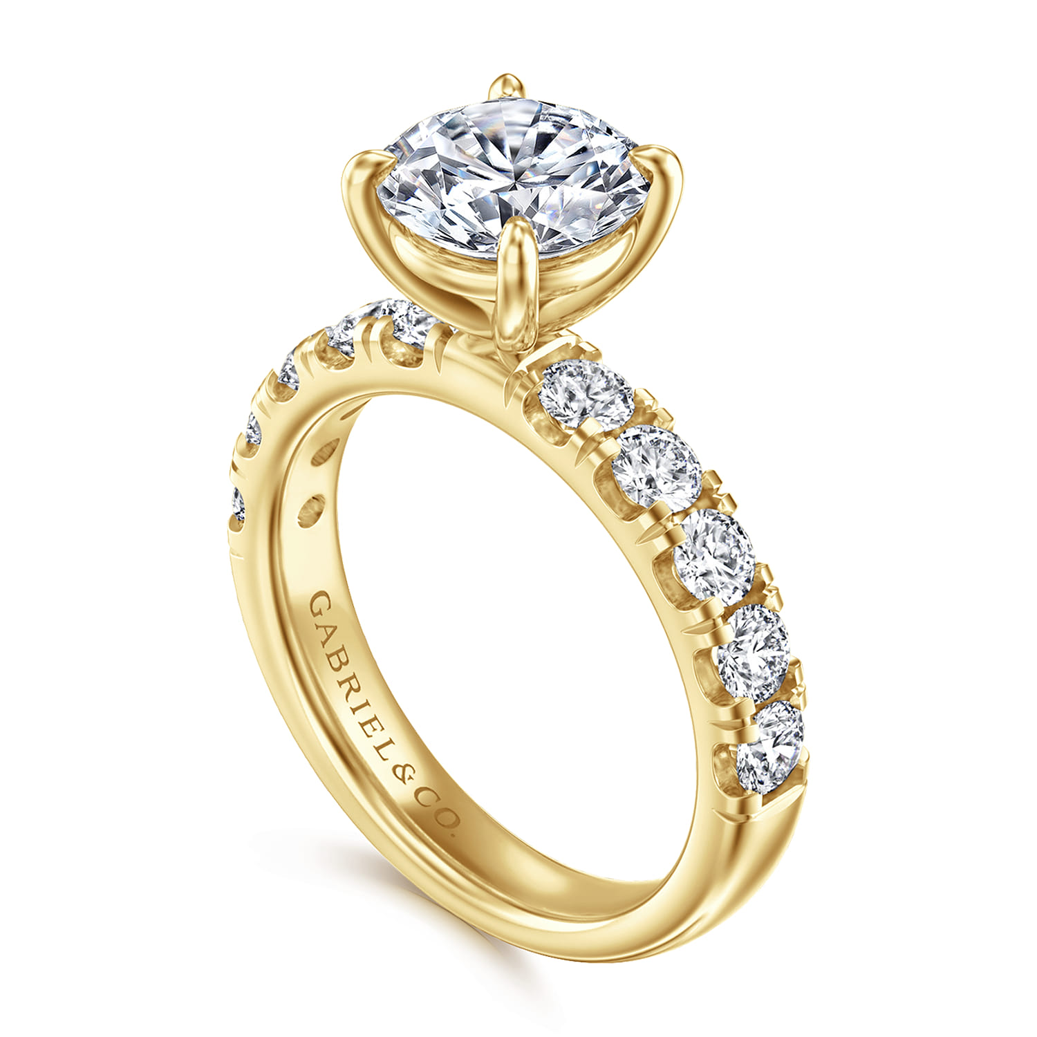 14K Yellow Gold Diamond Engagement Ring - 1 ct - Shot 3