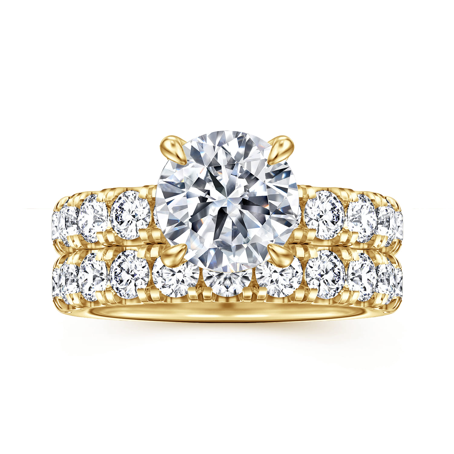 14K Yellow Gold Diamond Engagement Ring - 1 ct - Shot 4