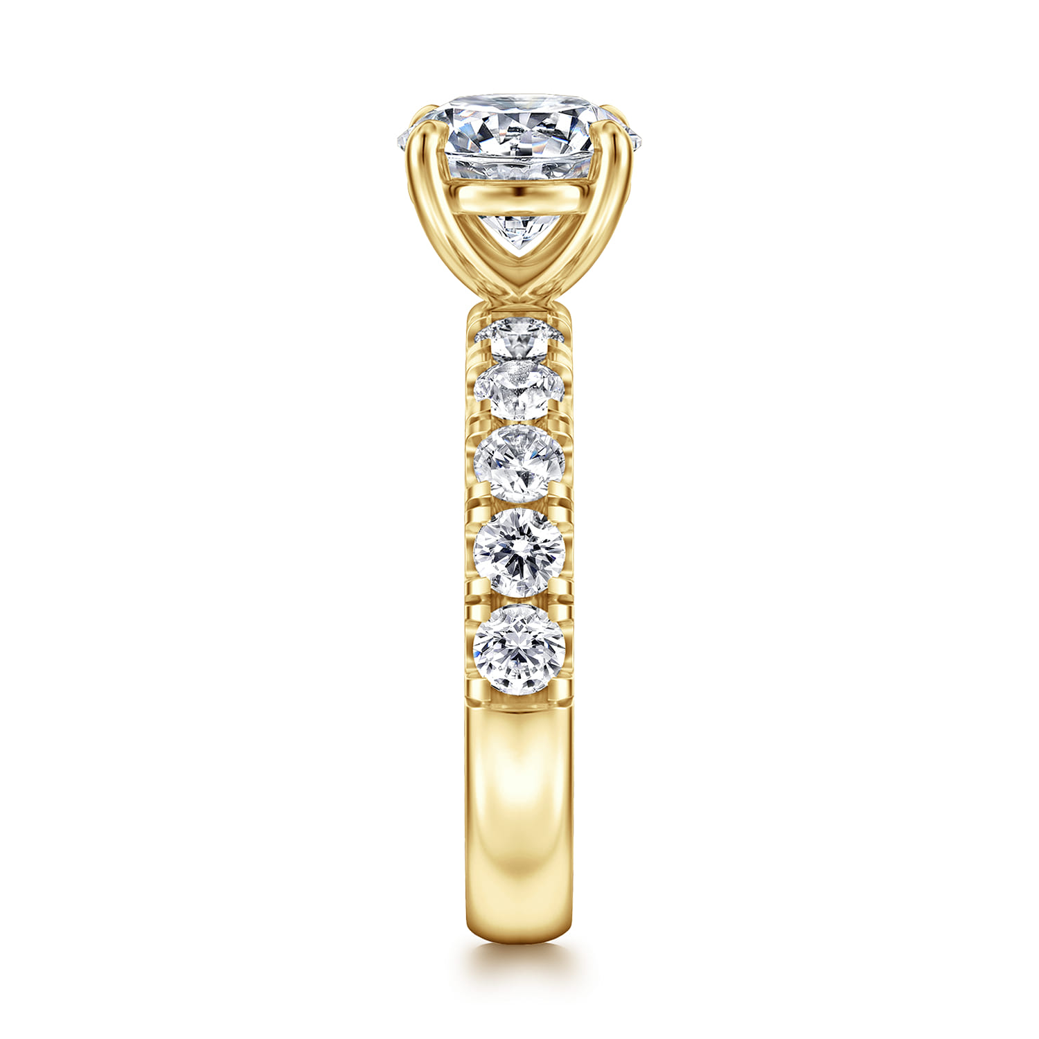 14K Yellow Gold Diamond Engagement Ring - 1 ct - Shot 5