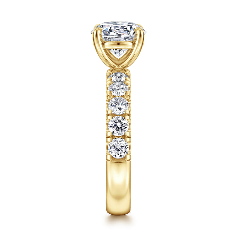 14K Yellow Gold Diamond Engagement Ring - 1 ct - Shot 5