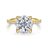 Lorenzo - 14K Yellow Gold Round Diamond Engagement Ring - 0.23 ct