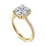 Lorenzo - 14K Yellow Gold Round Diamond Engagement Ring - 0.23 ct