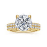 Lorenzo - 14K Yellow Gold Round Diamond Engagement Ring - 0.23 ct