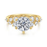 Reena - 14K Yellow Gold Round Diamond Engagement Ring - 0.75 ct